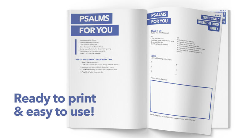 Psalms for You: Psalm Devotional for Middle School Students
